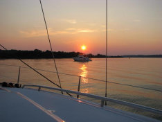 sunset at bow